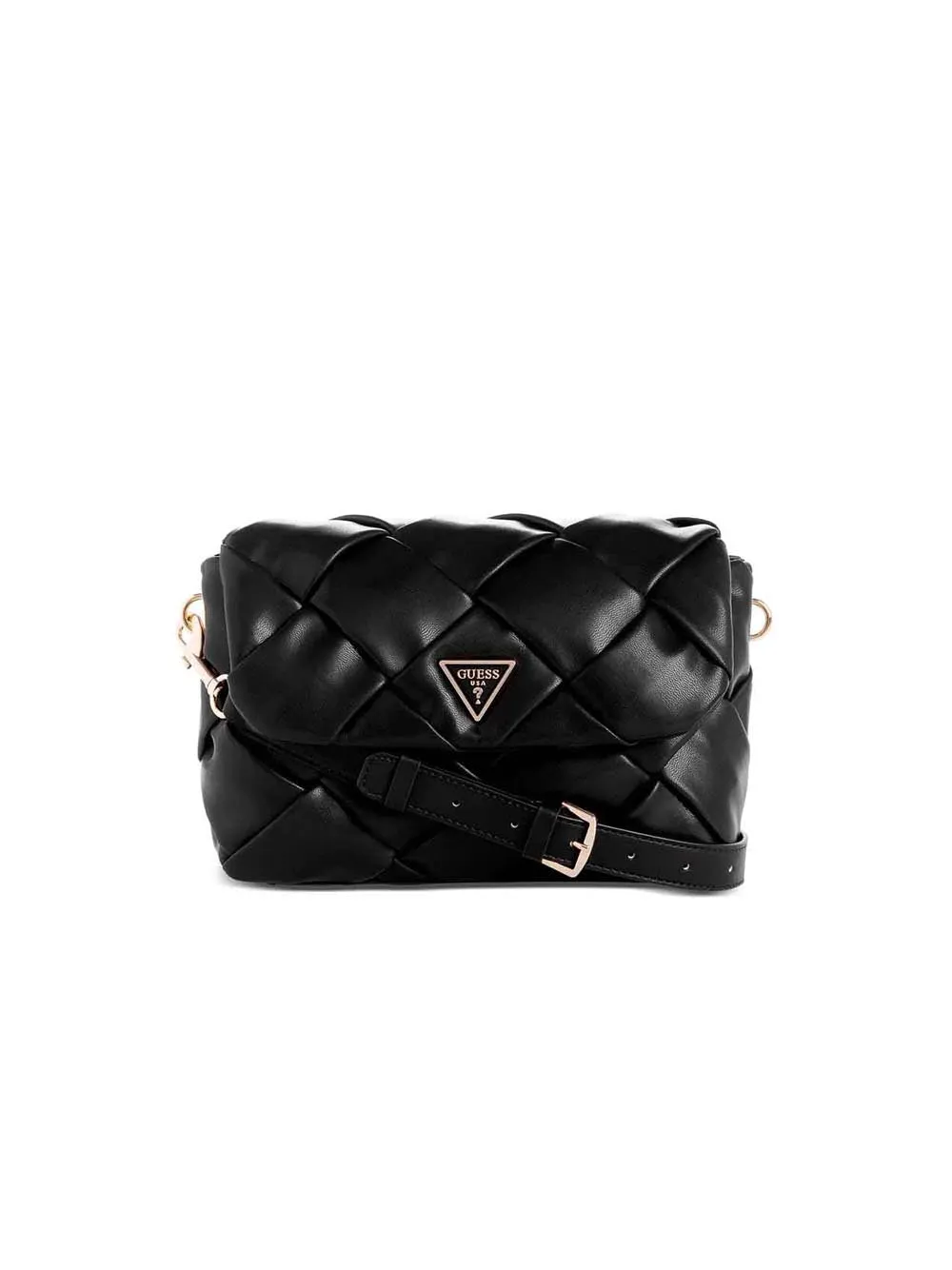 Zaina Flap Shoulder Bag - Black