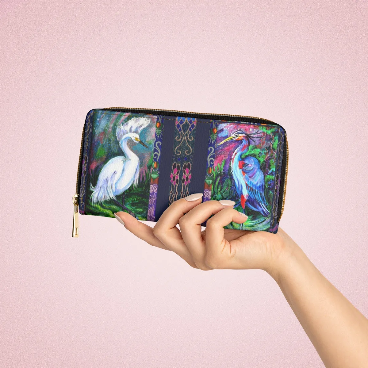 Zipper Wallet - Two Herons